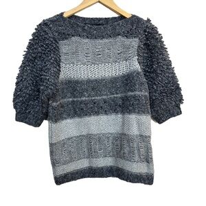 Marc by Marc Jacobs Merino Wool‎ Blend Gray Textured Sweater Women's XS